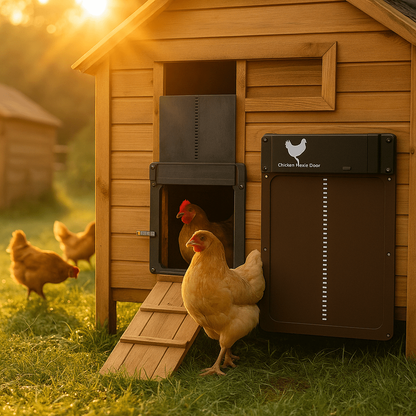 Smart Coop Guardian Door with Light Sensor & Secure Shielding