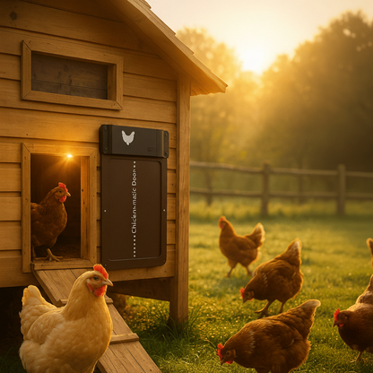 Smart Coop Guardian Door with Light Sensor & Secure Shielding
