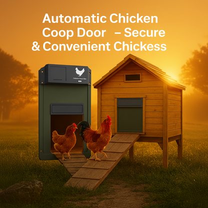Smart Coop Guardian Door with Light Sensor & Secure Shielding