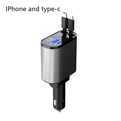 Smart Drive Rapid Charge Car Charger with Dual USB-C Cables