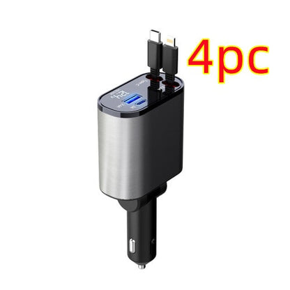 Smart Drive Rapid Charge Car Charger with Dual USB-C Cables