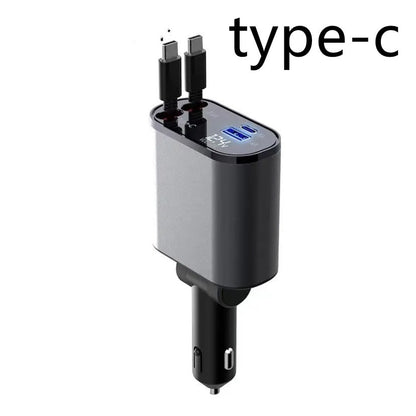 Smart Drive Rapid Charge Car Charger with Dual USB-C Cables