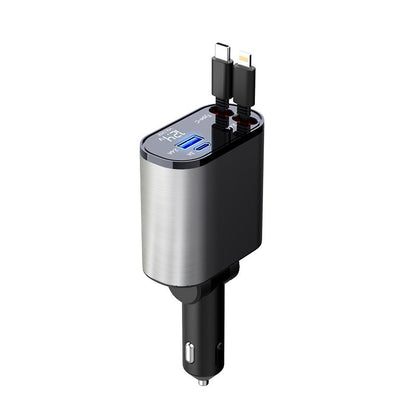 Smart Drive Rapid Charge Car Charger with Dual USB-C Cables