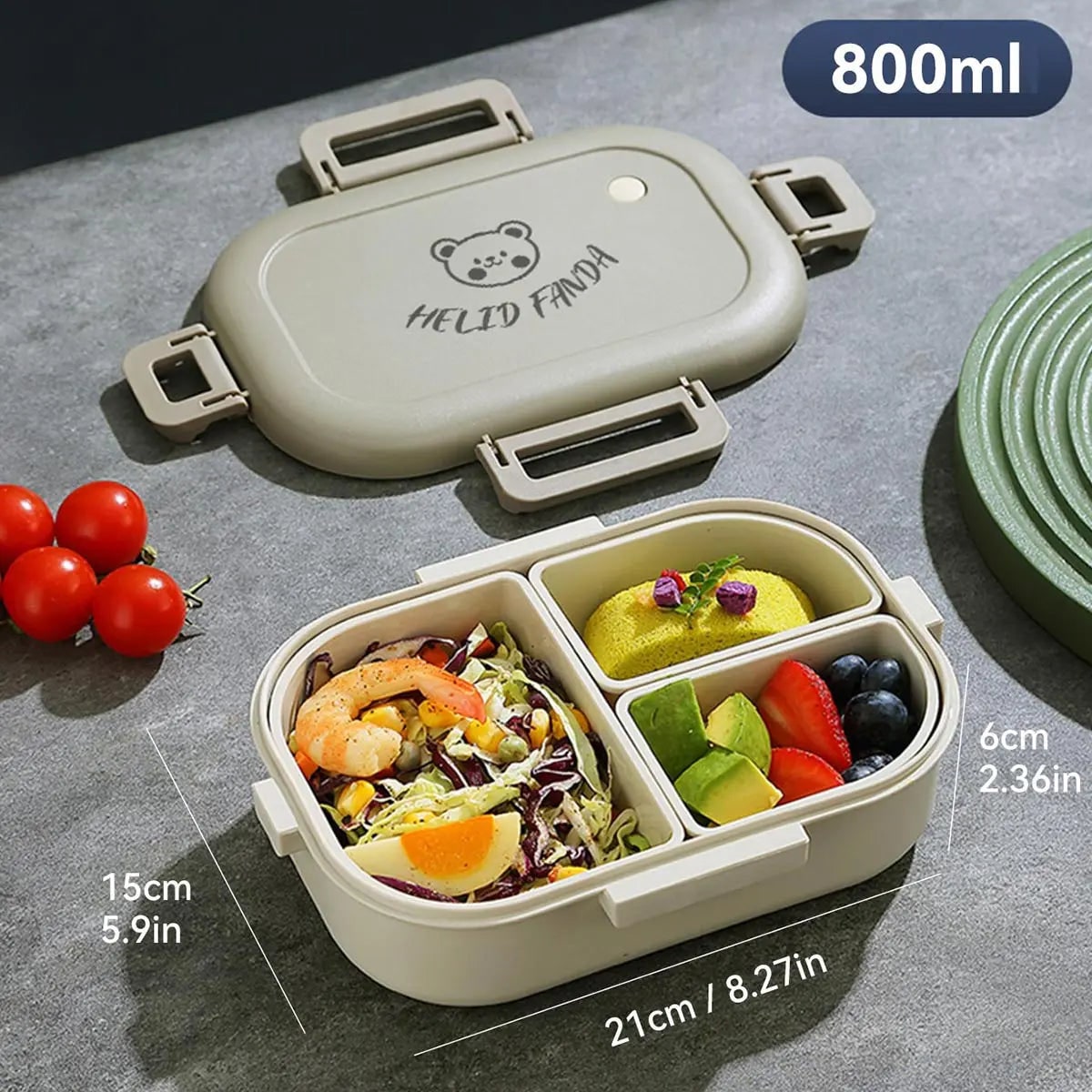 Smart Meal Prep Container with Custom Dividers & Insulated Bag