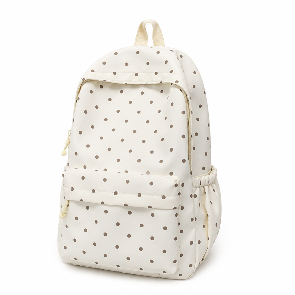Spacious Everyday Backpack with Stylish Dots