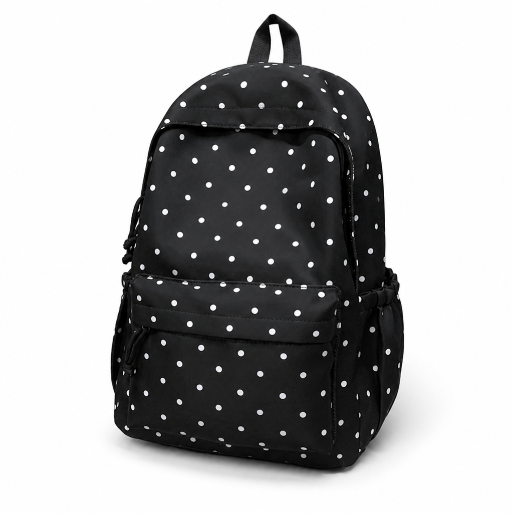 Spacious Everyday Backpack with Stylish Dots