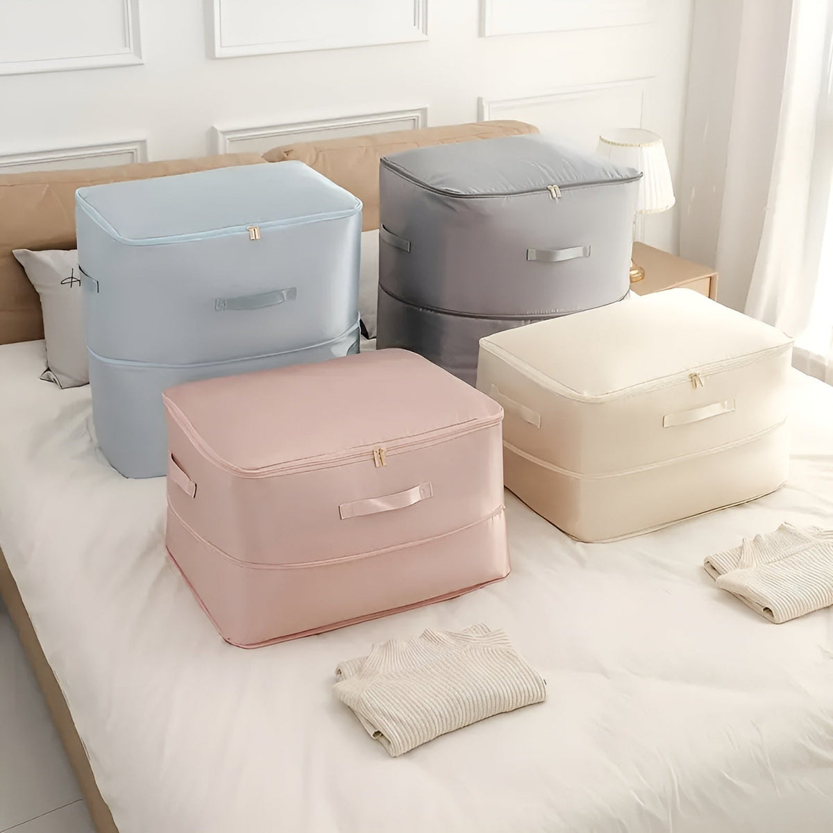 Space-Saving Storage Solution for Clothes and Bedding