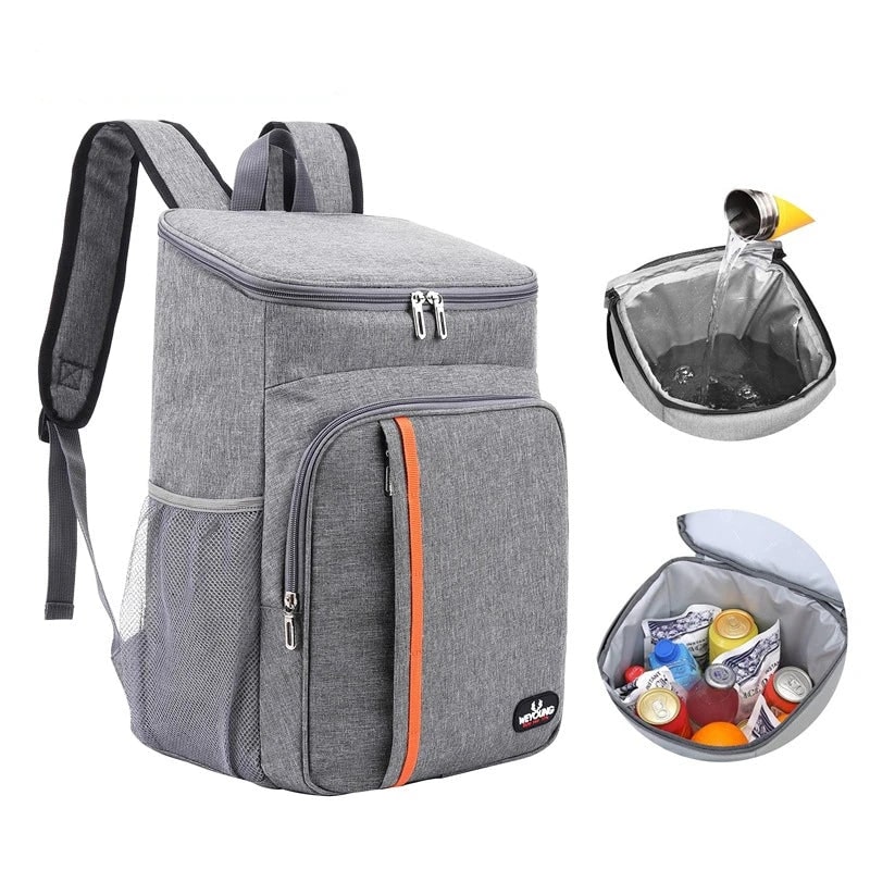 Insulated Adventure Backpack with Waterproof Lining and Food Storage