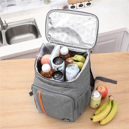Insulated Adventure Backpack with Waterproof Lining and Food Storage