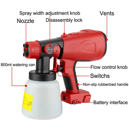Portable Cordless Paint Applicator with Customizable Spray Modes