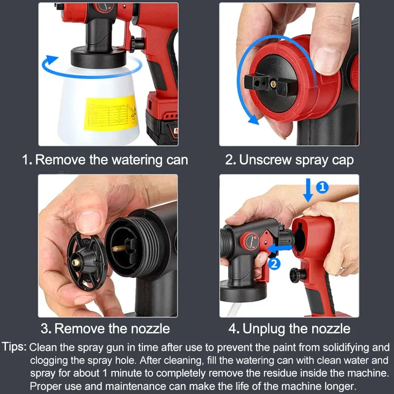 Portable Cordless Paint Applicator with Customizable Spray Modes