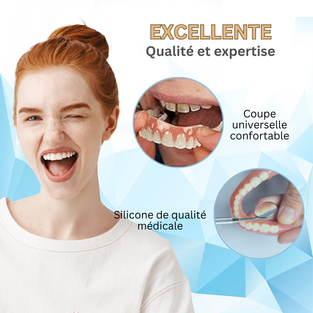 Instant Tooth Replacement Snap-On Dentures with Custom Fit Kit