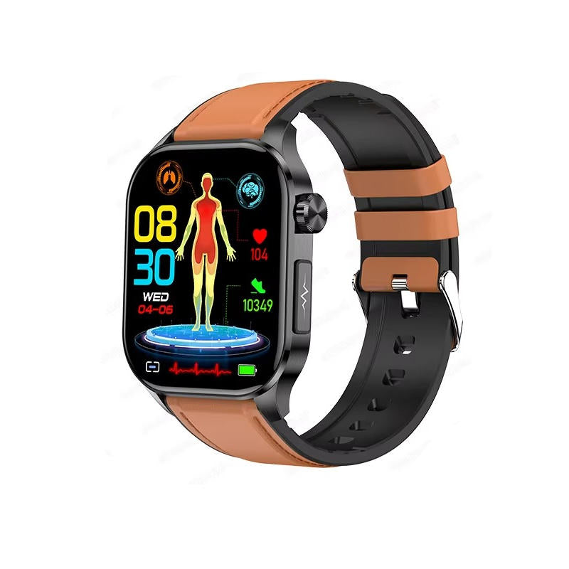 Senior Smartwatch with Large AMOLED Screen, Heart Rate, Sleep Tracking, Bluetooth Calls, and SOS Feature