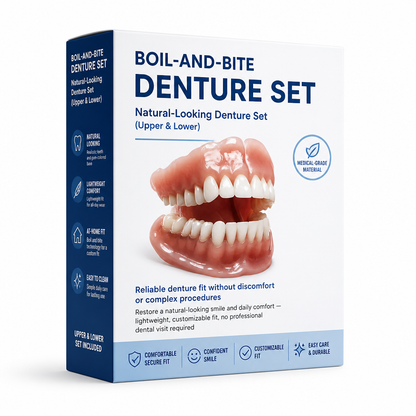 Customizable Comfort Denture Set for Natural Smiles