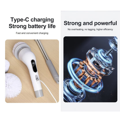 CleanSweep Pro - Versatile 9-in-1 Electric Cleaning Brush Set