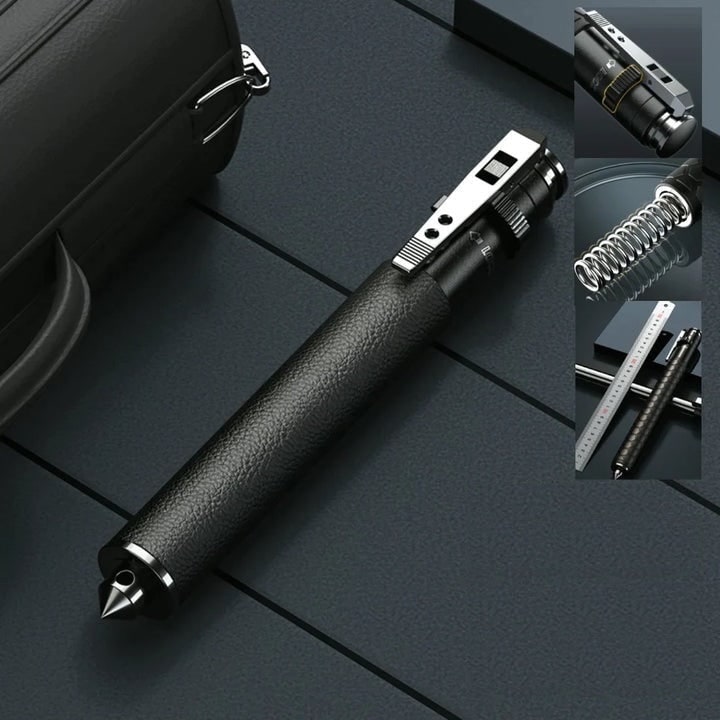 Compact Self-Defense Baton with Instant Spring Extension