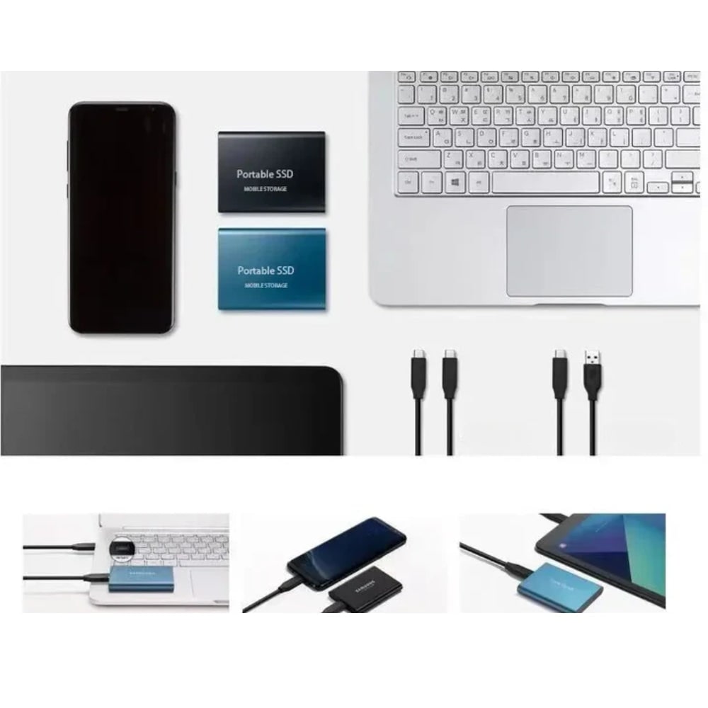 Compact Portable SSD with USB-C for Effortless Storage