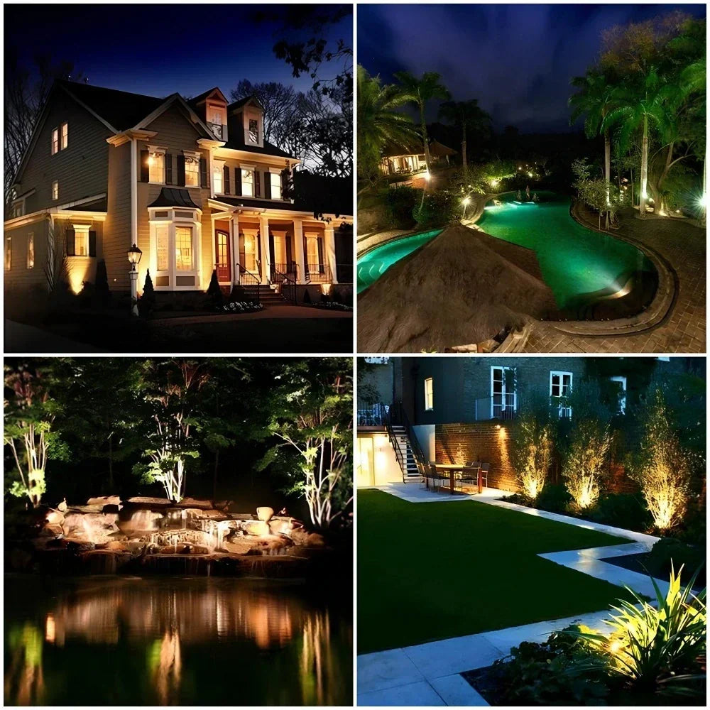 Adjustable Waterproof Solar LED Garden Spotlight for Outdoor Use