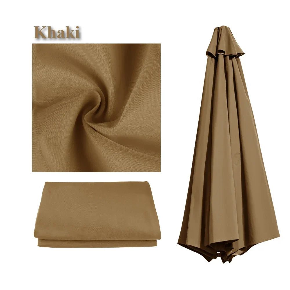 Waterproof Replacement Sun Umbrella Cover for 6/8 Ribs - Outdoor Use for Garden and Patio