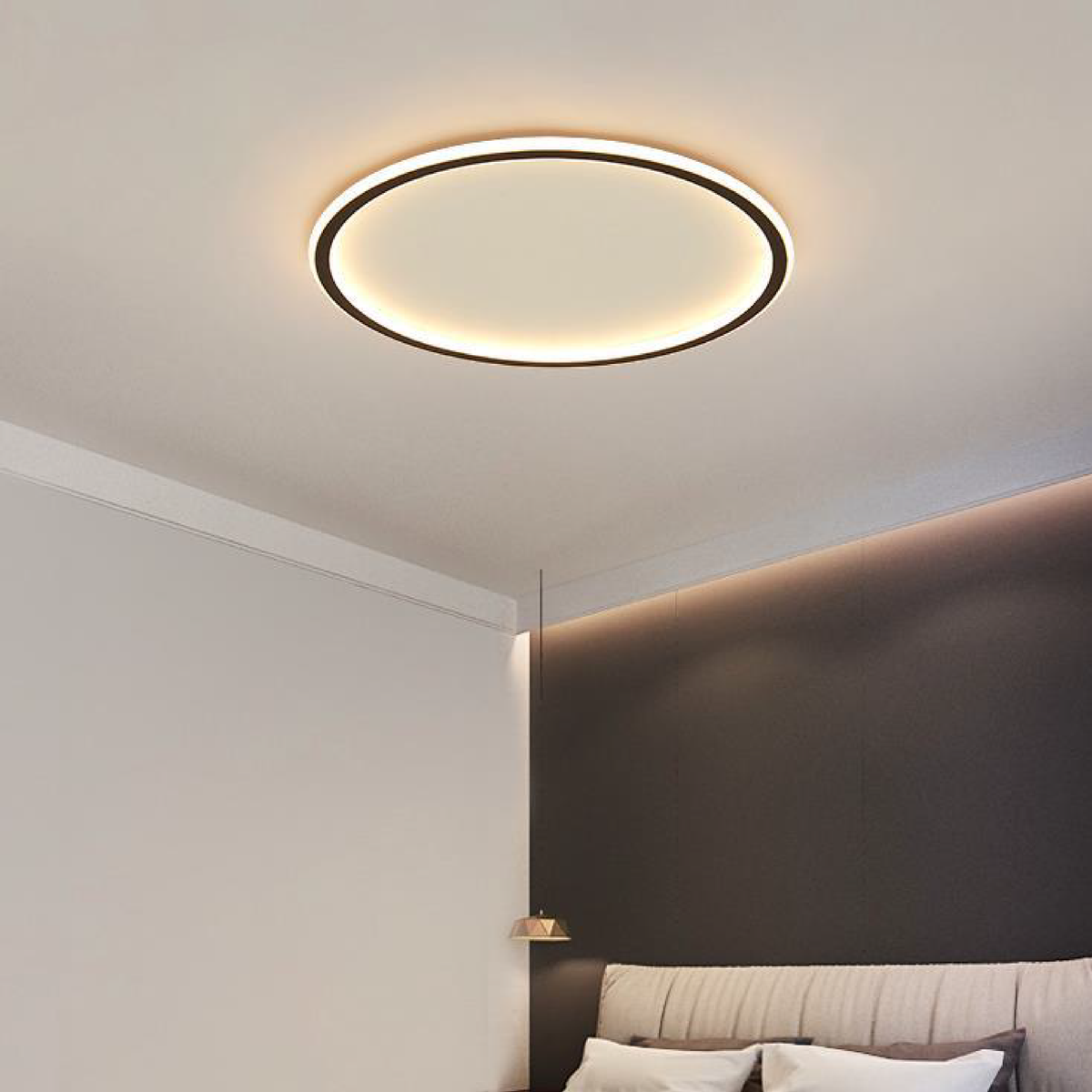 Elegant Circular LED Ceiling Light – Dimmable, Modern Design