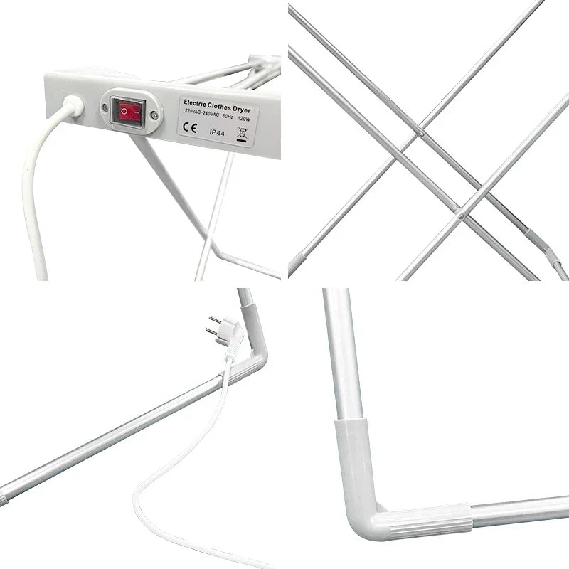 Compact Heated Clothes Drying Rack for Quick Indoor Drying