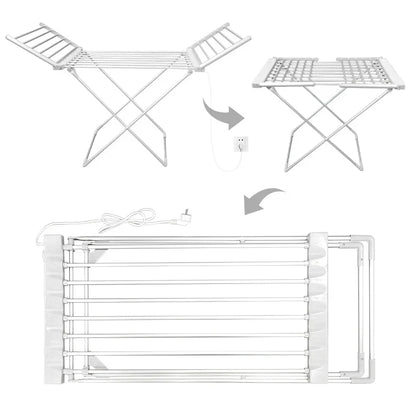 Compact Heated Clothes Drying Rack for Quick Indoor Drying