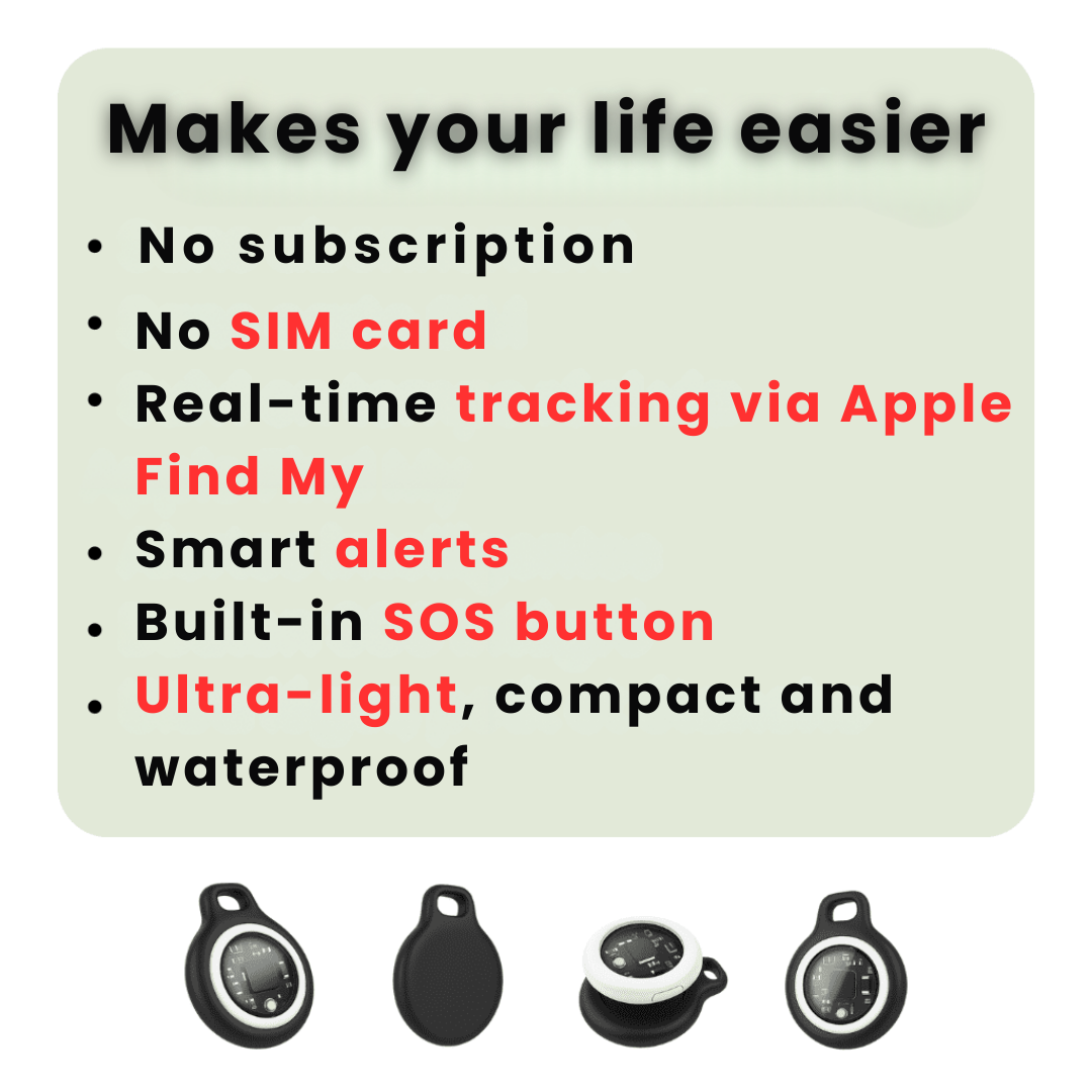 Smart Tracker Keychain with Silicone Case for Travel