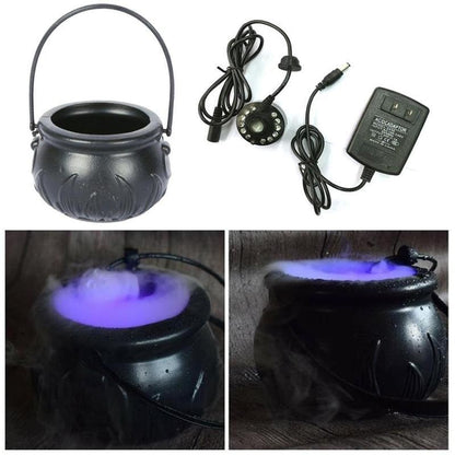 Enchanting Cauldron Fog Generator with Color-Changing LED Effects