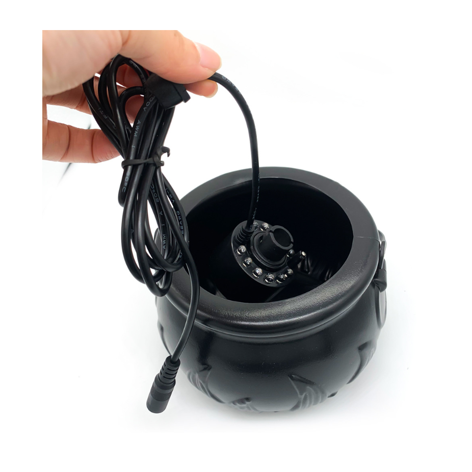 Enchanting Cauldron Fog Generator with Color-Changing LED Effects