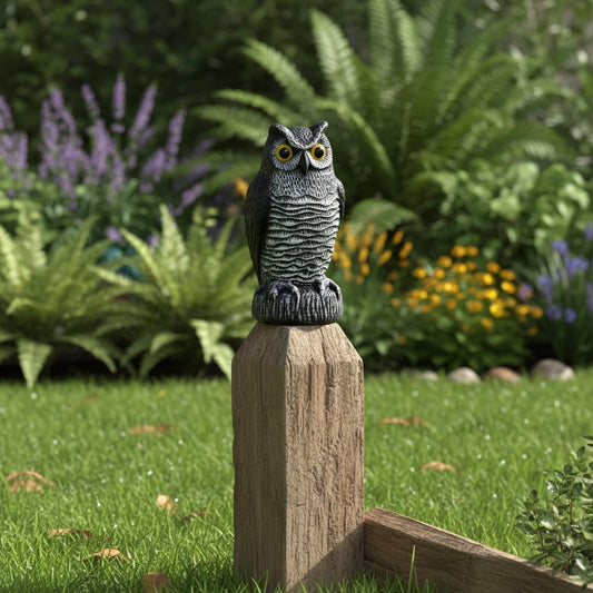 Charming Outdoor Owl Sculpture – Effective Bird Deterrent for Your Garden
