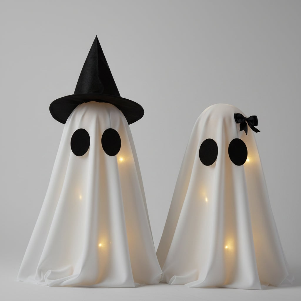Enchanting Ghostly Luminaries for Festive Tabletop Decor