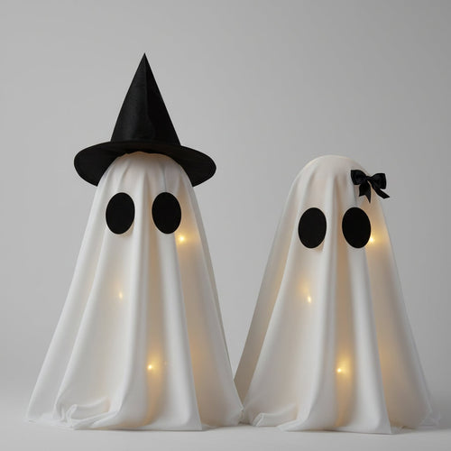 Enchanting Ghostly Luminaries for Festive Tabletop Decor