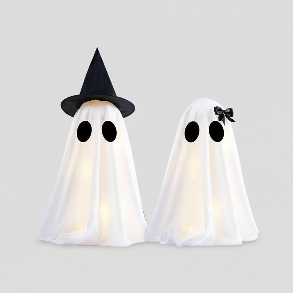 Enchanting Ghostly Luminaries for Festive Tabletop Decor