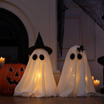 Enchanting Ghostly Luminaries for Festive Tabletop Decor