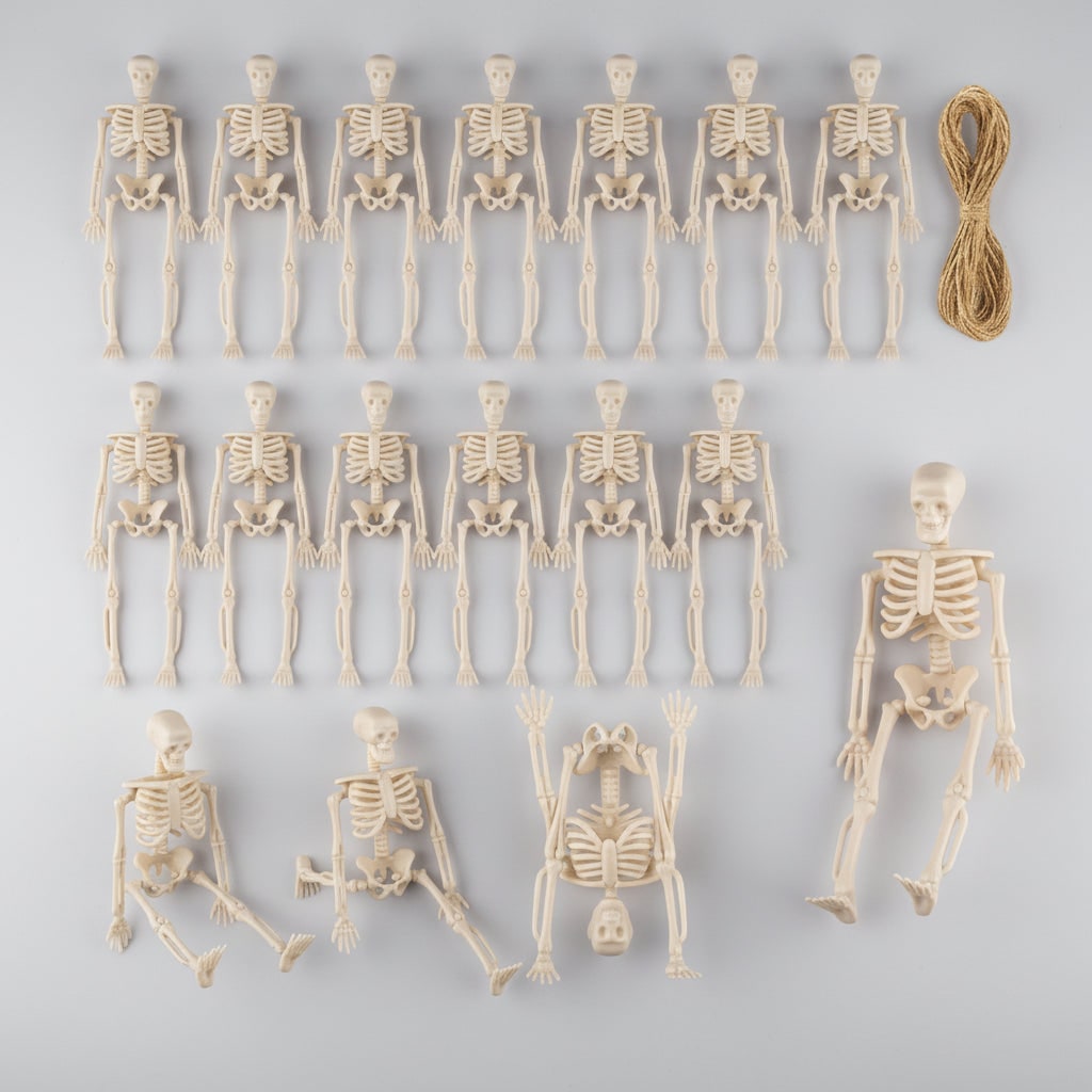 Spooky Poseable Skeleton Figures for Halloween Decor