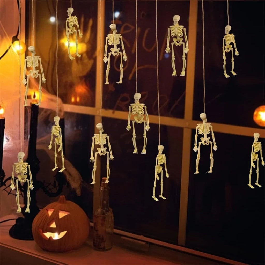 Creepy Poseable Skeleton Figures for Halloween Fun