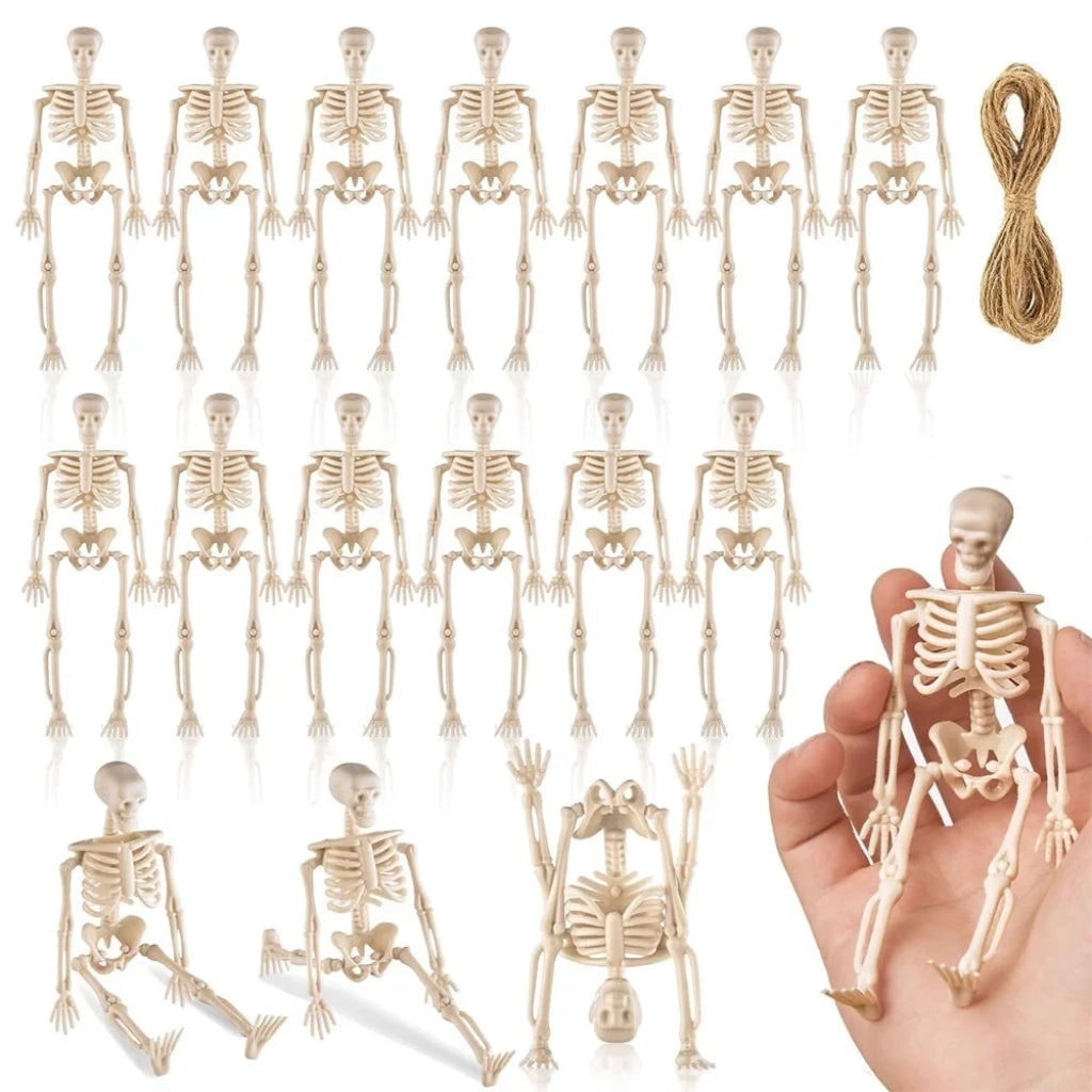 Creepy Poseable Skeleton Figures for Halloween Fun