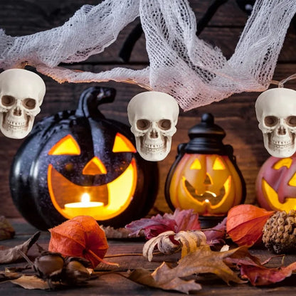 Miniature Skull Decorations for Halloween Festivities