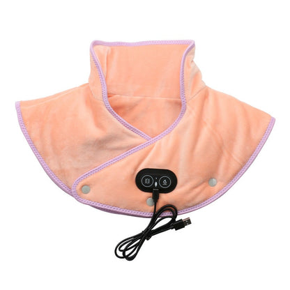 Plush Neck and Shoulder Heat Therapy Massager with Vibration