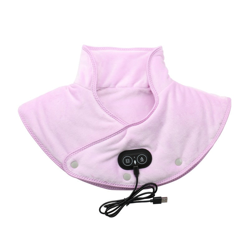 Plush Neck and Shoulder Heat Therapy Massager with Vibration