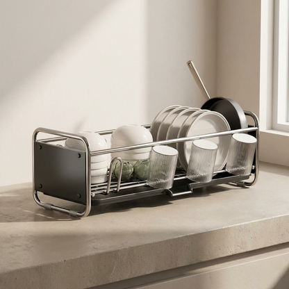 Space-Saving Dish Drying Rack – Streamlined Kitchen Solution