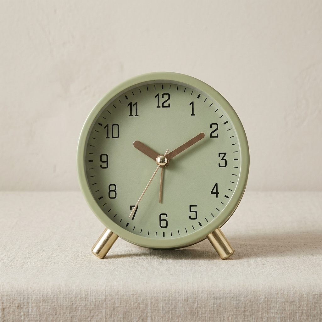 Modern Silent Table Clock with Elegant Minimalist Style