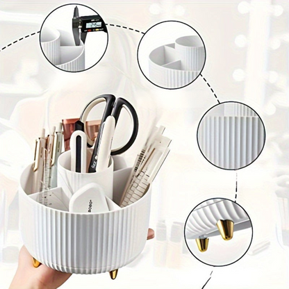 Revolving Beauty Storage Stand with 5 Sections for Quick Access