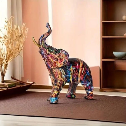 Colorful Elephant Sculpture: Modern Art for Your Home