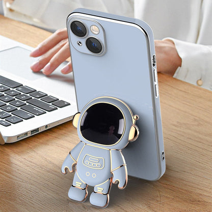 Luxury 3D Astronaut iPhone Case with Strap & Kickstand
