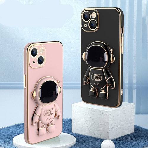 Luxury 3D Astronaut iPhone Case with Strap & Kickstand