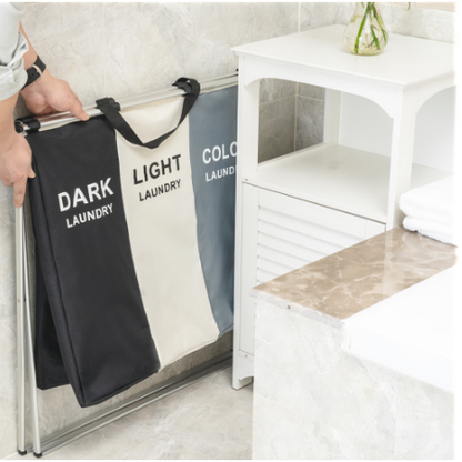 3-Compartment Laundry Organizer with Space-Saving Design