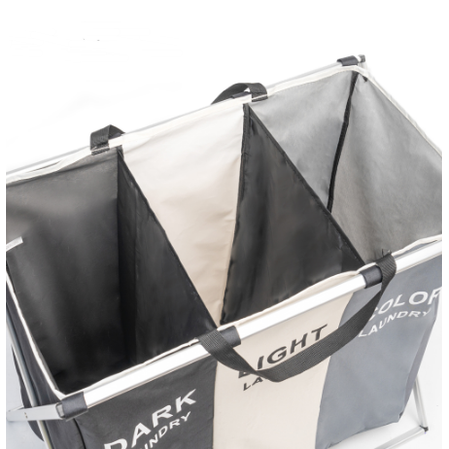 3-Compartment Laundry Organizer with Space-Saving Design