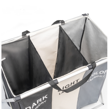 3-Compartment Laundry Organizer with Space-Saving Design