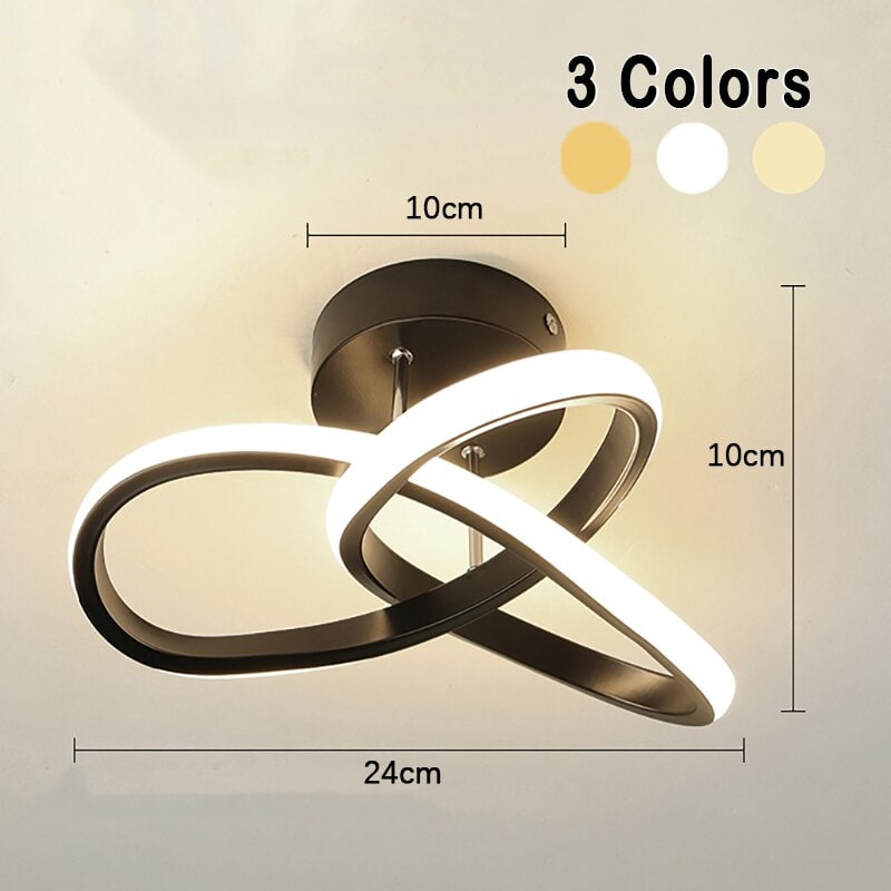 Sleek LED Ceiling Light with Contemporary Dual Ring Design